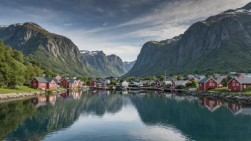 En malerisk landsby i Norge.