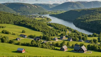 Et naturskjønt bilde av Melbus, som viser stedets vakre natur og rolige atmosfære.