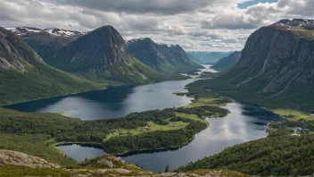 Et malerisk landskap av Furusets, Norge.