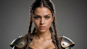 Et portrett av en kvinne med et bestemt uttrykk, som representerer navnet Louisas assosiasjon med styrke og mot.