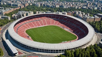Et bilde av Bislett stadion i Oslo, som viser ulike idretts- og kulturelle arrangementer.