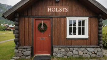 Et koselig norsk hjem med en personlig skilt
