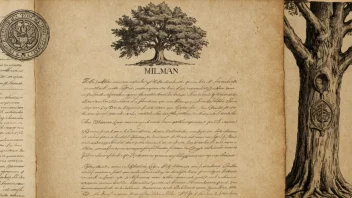 Et bilde av en person med etternavnet Milman, med en bakgrunn som representerer den historiske og familiære betydningen av navnet.