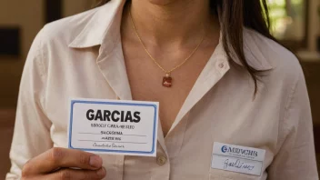 En person med etternavnet Garcias, som symboliserer det spanske eller latinske arven.