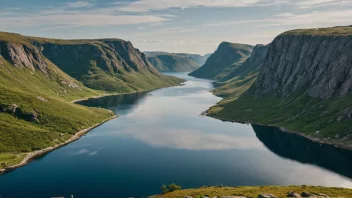 Et pittoreskt landskap av Raknesvågs, som viser dens naturlige skjønnhet.