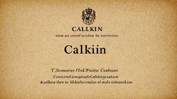 En person med etternavnet Calkin