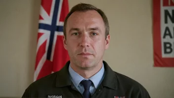 En mann med et norsk flagg i bakgrunnen, som representerer navnet 'Ingars'.