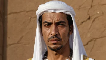 En mann med et sterkt ansiktsuttrykk og en bestemt blikk, som representerer det arabiske navnet Muammar.