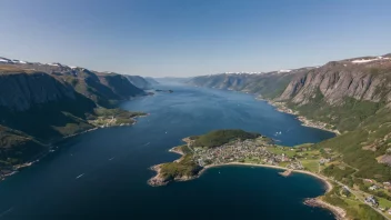 Nedstrand, en naturskjønn kystbygd i Norge.