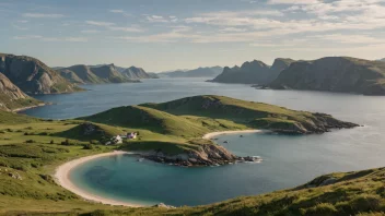 Et malerisk bilde av Haramsøy i Norge.