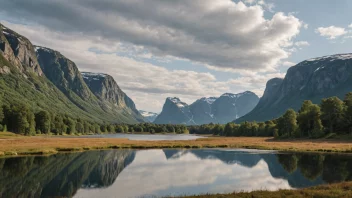 Et fredelig norsk landskap med et bemerkelsesverdig landemerke.