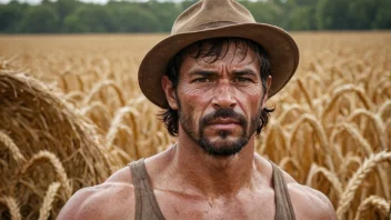 En person med et sterkt og robust utseende, som symboliserer høstsesongen.