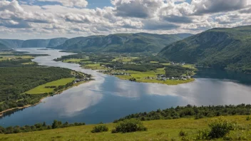Et fredelig landskap av Brettesnes, som viser dets naturskjønnhet