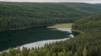 En fredelig innsjø i Sverige