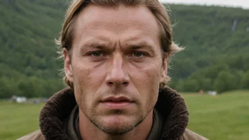Et portrett av en norsk mann med et modig og selvbevisst uttrykk, som representerer navnet Vemund