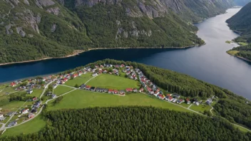 Flyfoto av Ekne bygd