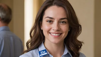 En kvinne med et vennlig smil og en navnelapp med navnet Ida