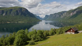 Et malerisk landskap av Smestads, som viser dens naturskjønnhet