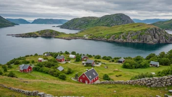 Et pittoreskt bilde av Fedje øy i Norge, som viser dens naturskjønnhet og maritime kultur.