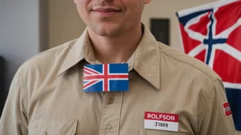 En person med etternavnet Rolfson, som symboliserer norsk arv