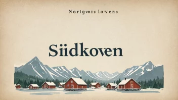 Et bilde av Sidkovens, et norsk ord, med en subtil bakgrunn av norsk kultur.