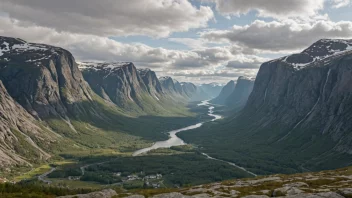 Et naturskjønt landskap av Uggdalseidet, som viser dets naturlige skjønnhet.