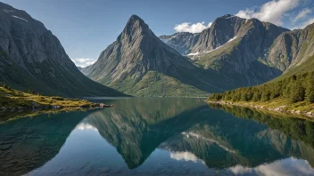 En storslagen utsikt over Haltens-fjellet i Norge.