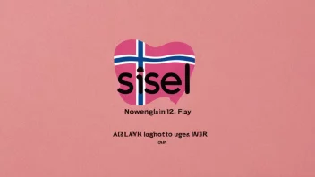 Et kvinnelig fornavn, Sissel, skrevet i fet skrift på en rosa bakgrunn med et norsk flagg