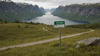 Et fredelig norsk landskap med et hint av Tustnas