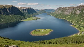 Et pittoreskt landskap av Svinndals i Norge.