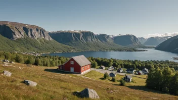 Et idyllisk norsk landskap med en hint av navnet Torød