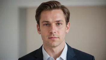 En person med skandinavisk utseende og en navnelapp med navnet Stefan