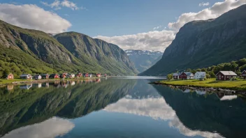 Et idyllisk bilde av Hansvik, en liten landsby i Norge.