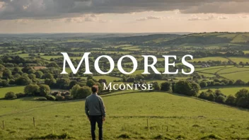 Et bilde av en person med etternavnet Moores, med en bakgrunn av engelsk landskap