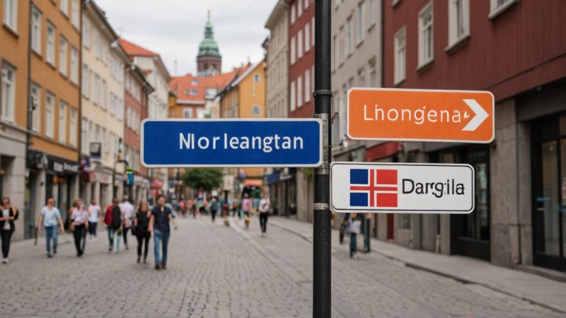 norsk språk, offentlig rom, flerspråklige skilt, språk inkludering, språk tilgjengelighet