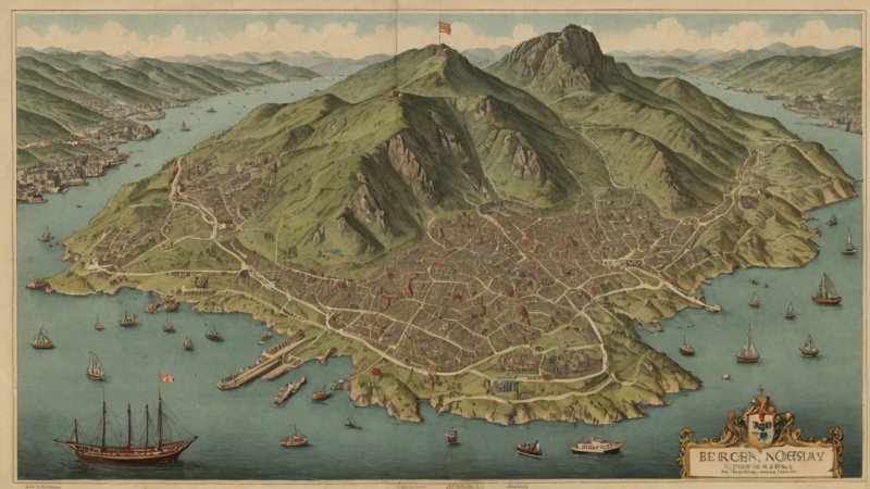 Bergen, språklig evolusjon, historisk lingvistikk, dialekter, norsk språk, handelsinnflytelse, kulturell identitet