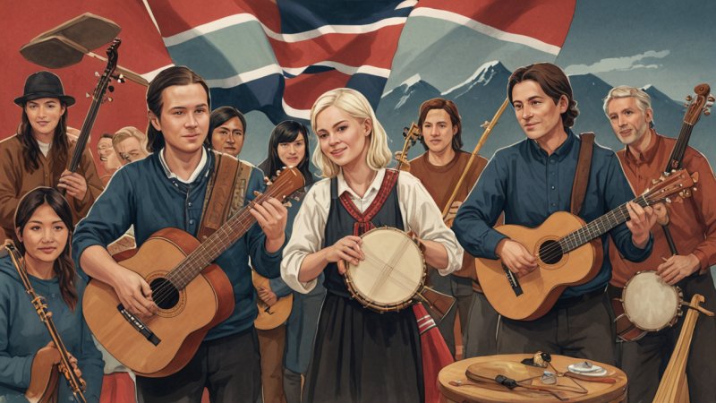 norsk språk, musikk, folkemusikk, lyrikk, idiomer, kulturell uttrykk