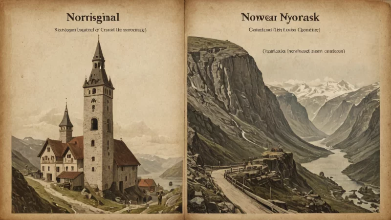 norsk språk, Bokmål, Nynorsk, språk sammenligning, kulturell identitet, historisk bakgrunn
