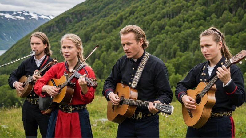 norsk musikk, språklige endringer, dialekter, engelsk innflytelse, digitalisering