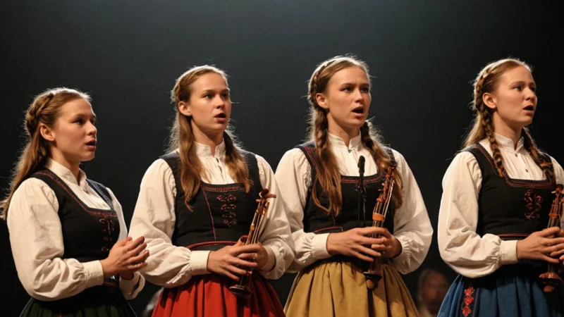 norsk språkutvikling, folkemusikk, kulturell identitet, språkutvikling, tradisjonelle sanger