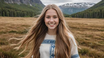 En avbildning av en sterk og livlig kvinne, som representerer kvalitetene som er assosiert med navnet Vibeke.