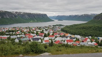 Et pittoreskt norsk tettsted eller landsby med et skilt eller landemerke som viser navnet Habberstad.