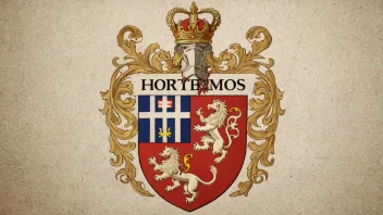 Et norsk familievåpen eller våpenskjold med navnet 'Hortemos'.