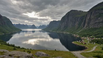 Et fredelig landskap av Flaktveit, som viser dets naturskjønnhet