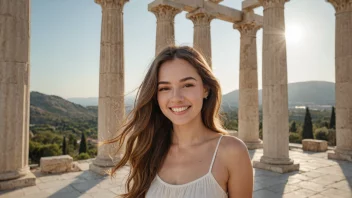 En kvinne som representerer navnet Helen, assosiert med skjønnhet og lys