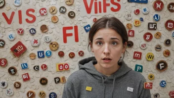 En person som prøver å tyde betydningen av forkortelsen VIFs, omgitt av ulike muligheter.