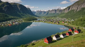 En malerisk landsby i Norge.