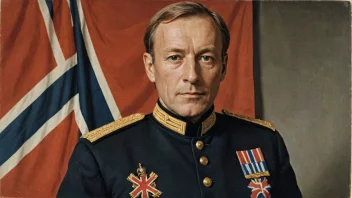 Et portrett av Peter Tordenskiold, en norsk admiral.