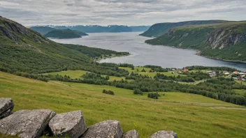 Et pittoreskt bilde av Bjelkarøys-området i Norge