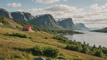 Et idyllisk norsk landskap med en hint av navnet Gylands